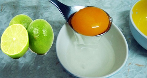 lòng trắng trứng và nước cốt chanh